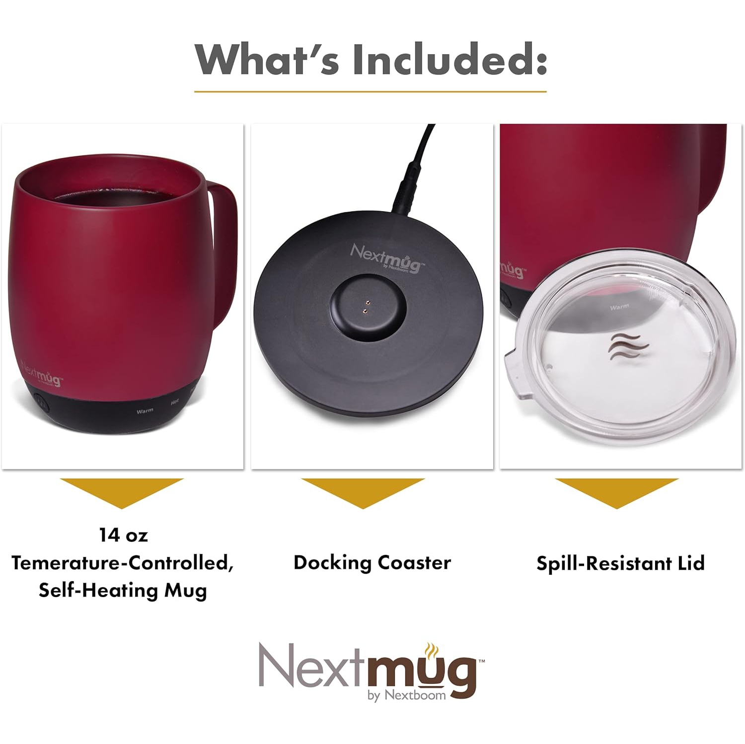 Nextmug - Temperature-Controlled, Self-Heating Coffee Mug