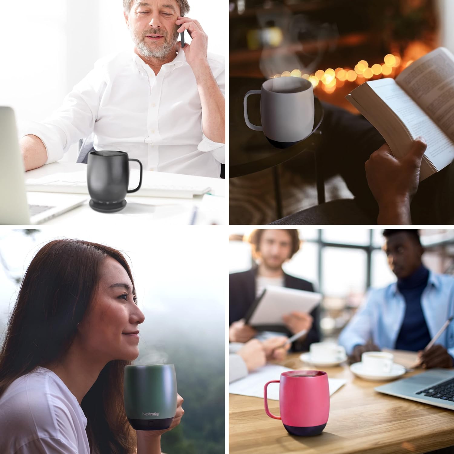 Tasse à café à température contrôlée et à chauffage automatique de Nextmug (Bleu ardoise)