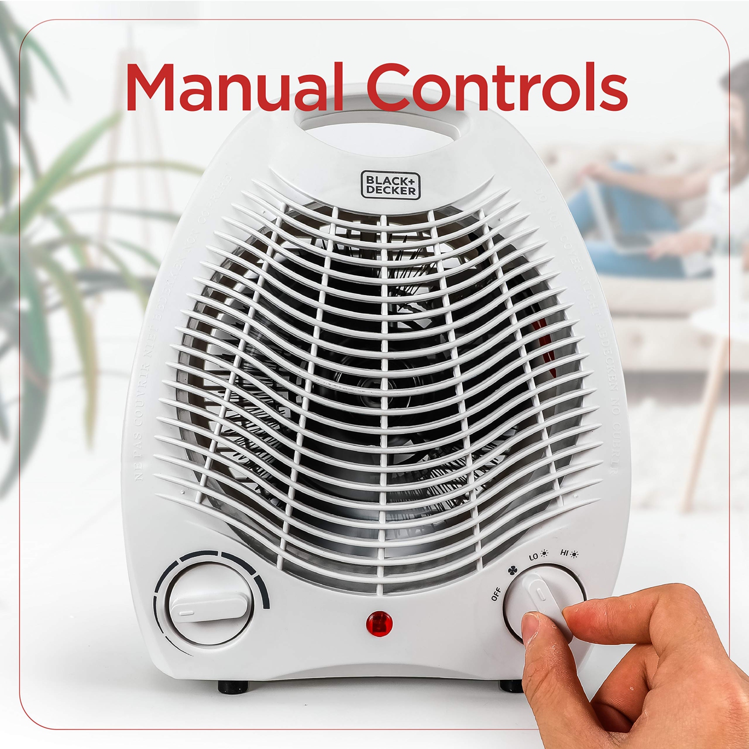 Radiateur de bureau personnel BLACK+Decker, blanc