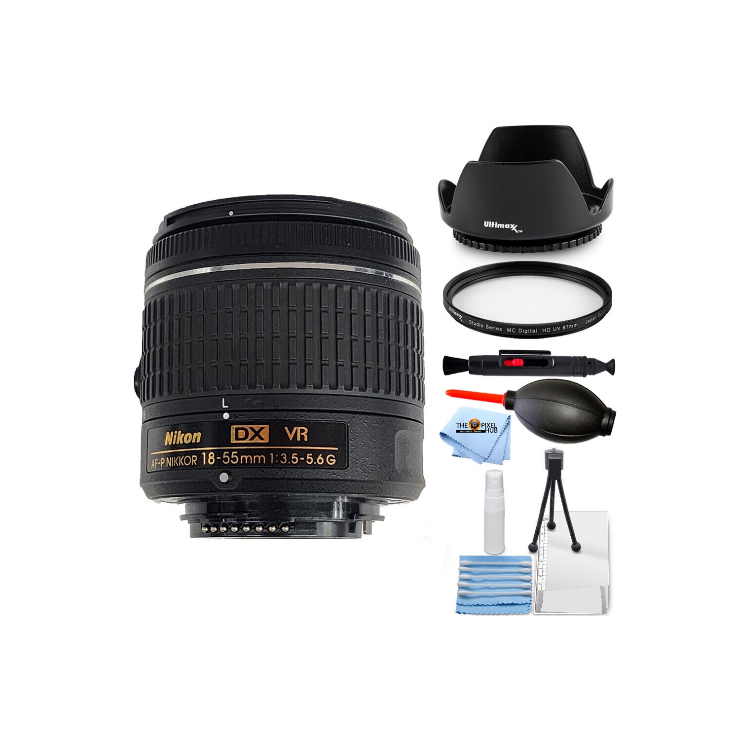 Ensemble objectif AF-P DX 18&nbsp;mm 55&nbsp;mm f/3,5-5,6G VR NIKKOR de Nikon - nouveau dans la boîte blanche