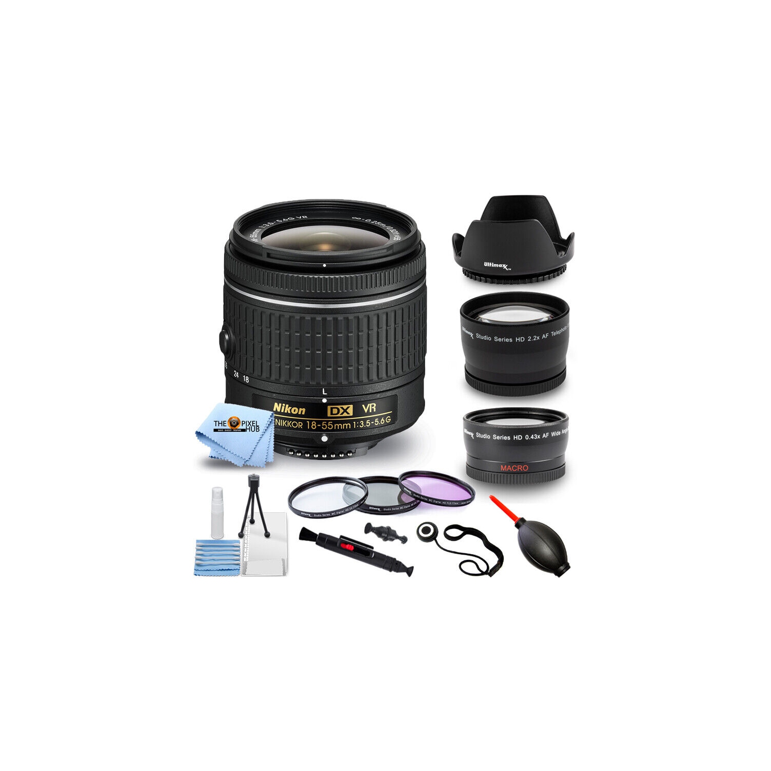 Ensemble filtre VR AF-P DX NIKKOR 18-55&nbsp;mm f/3,5-5,6G de Nikon - nouveau dans la boîte blanche