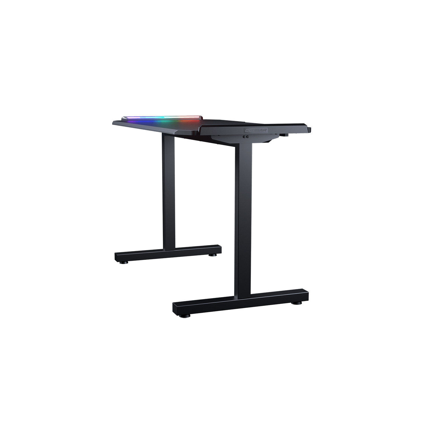 Cougar DEIMUS 120 RGB bureau de jeu - durable et robuste - Surface antirayure - Boîte de commande I/O - Plateau de câble - Noir