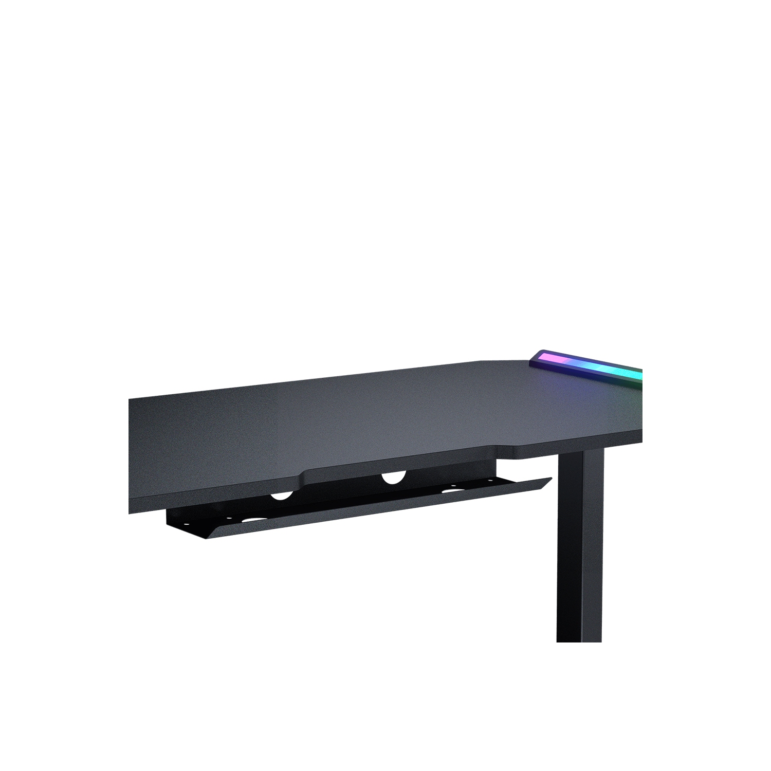 Cougar DEIMUS 120 RGB bureau de jeu - durable et robuste - Surface antirayure - Boîte de commande I/O - Plateau de câble - Noir