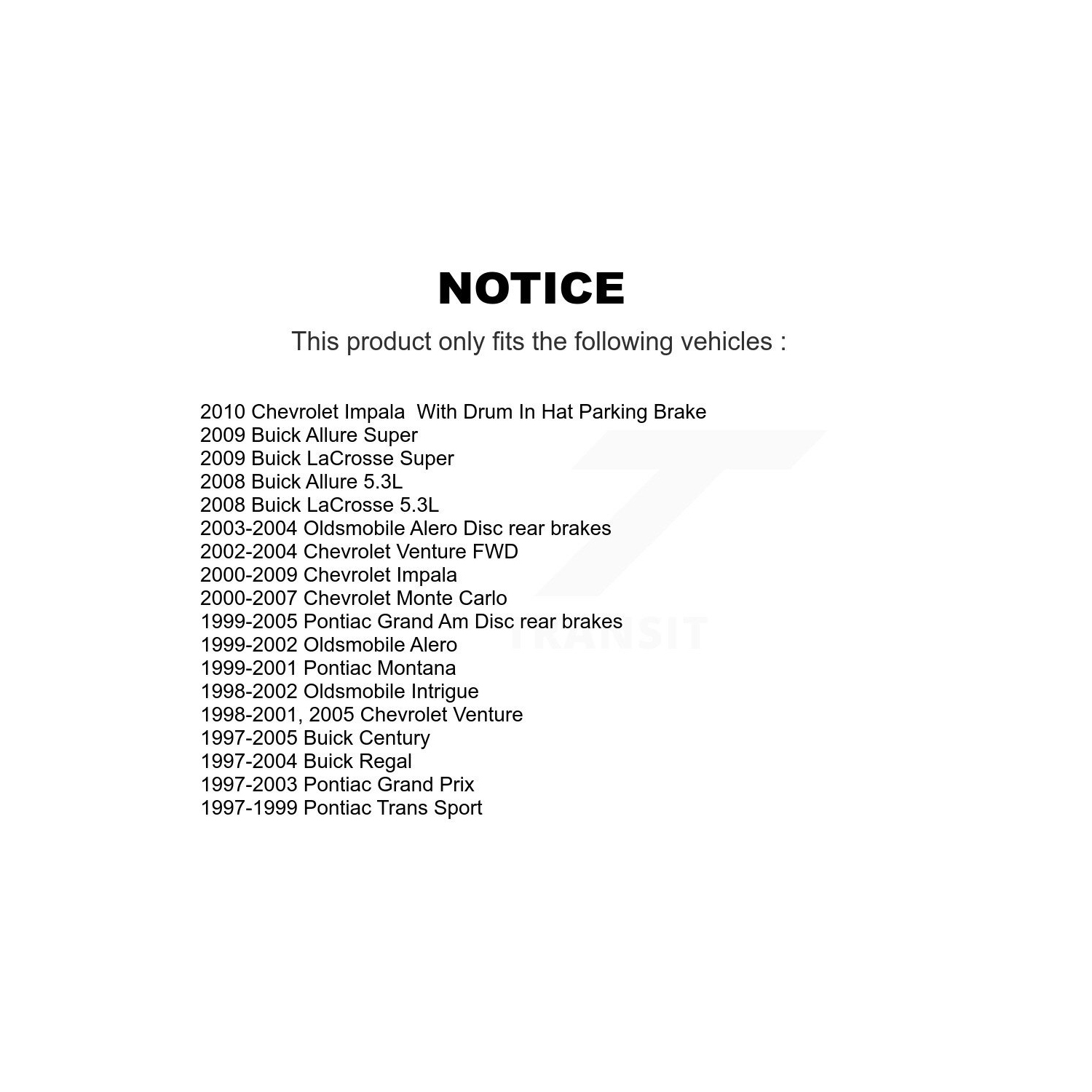 Rear Brake Rotor Pair For Chevrolet Impala Buick Pontiac Grand Am Century Oldsmobile Alero K8-100594