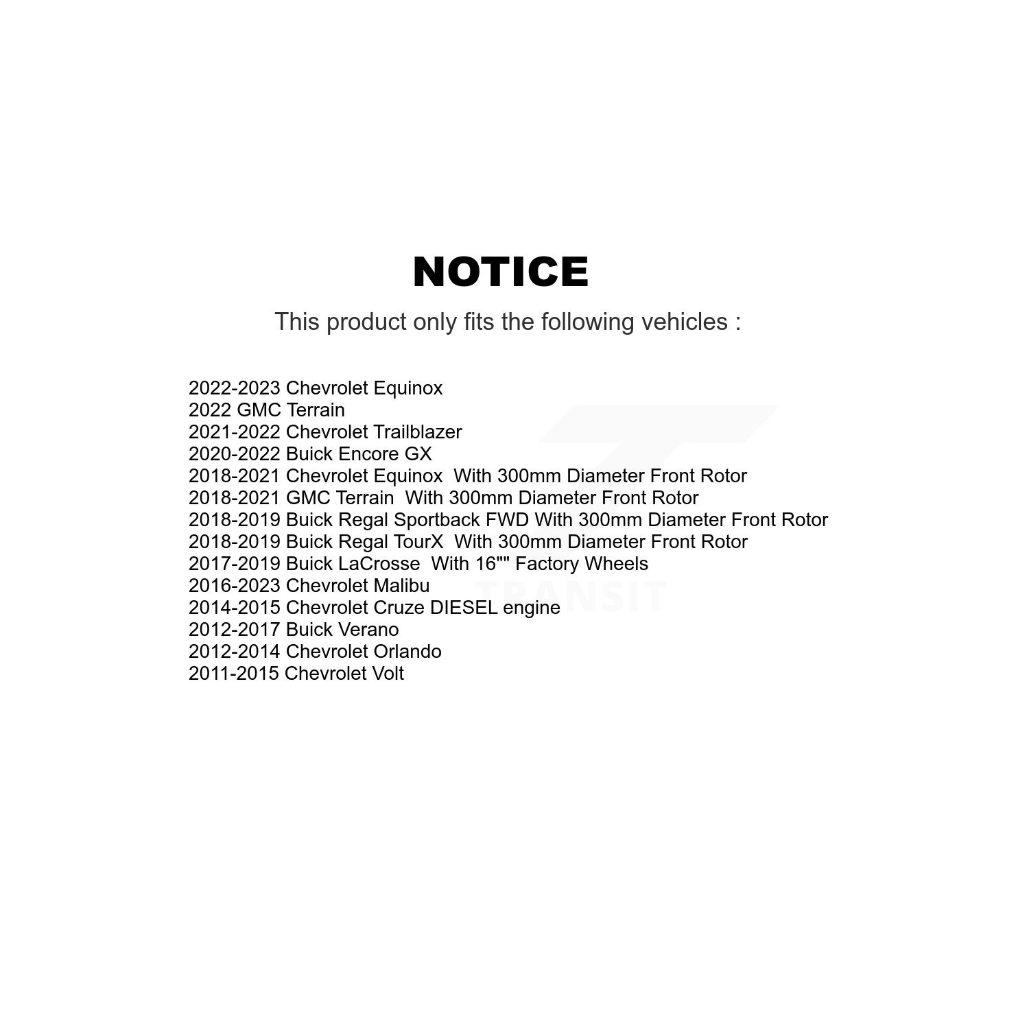 Front Brake Rotor Pair For Chevrolet Equinox GMC Terrain Buick Cruze Malibu Trailblazer GX K8-100119