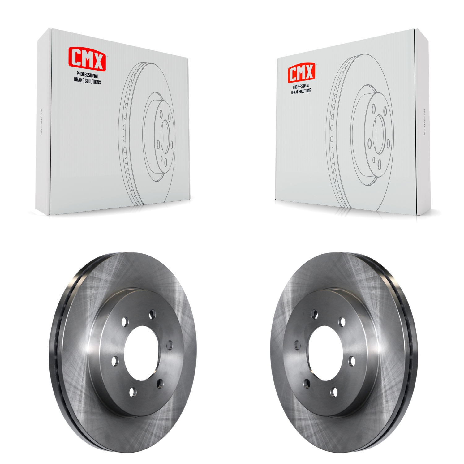 Front Disc Brake Rotors Pair For Ford F-150 Lincoln Mark LT With 6 Lug Wheels 4WD K8-100162