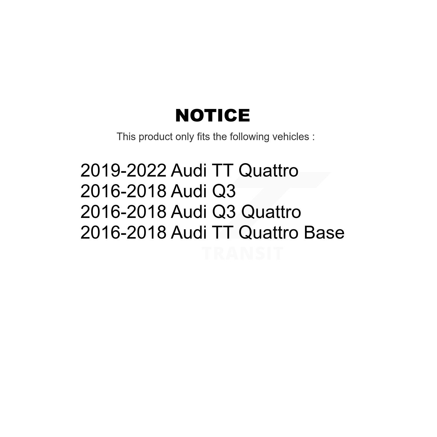 Disques de frein arrière avant pour Audi Q3 Quattro TT K8-101426