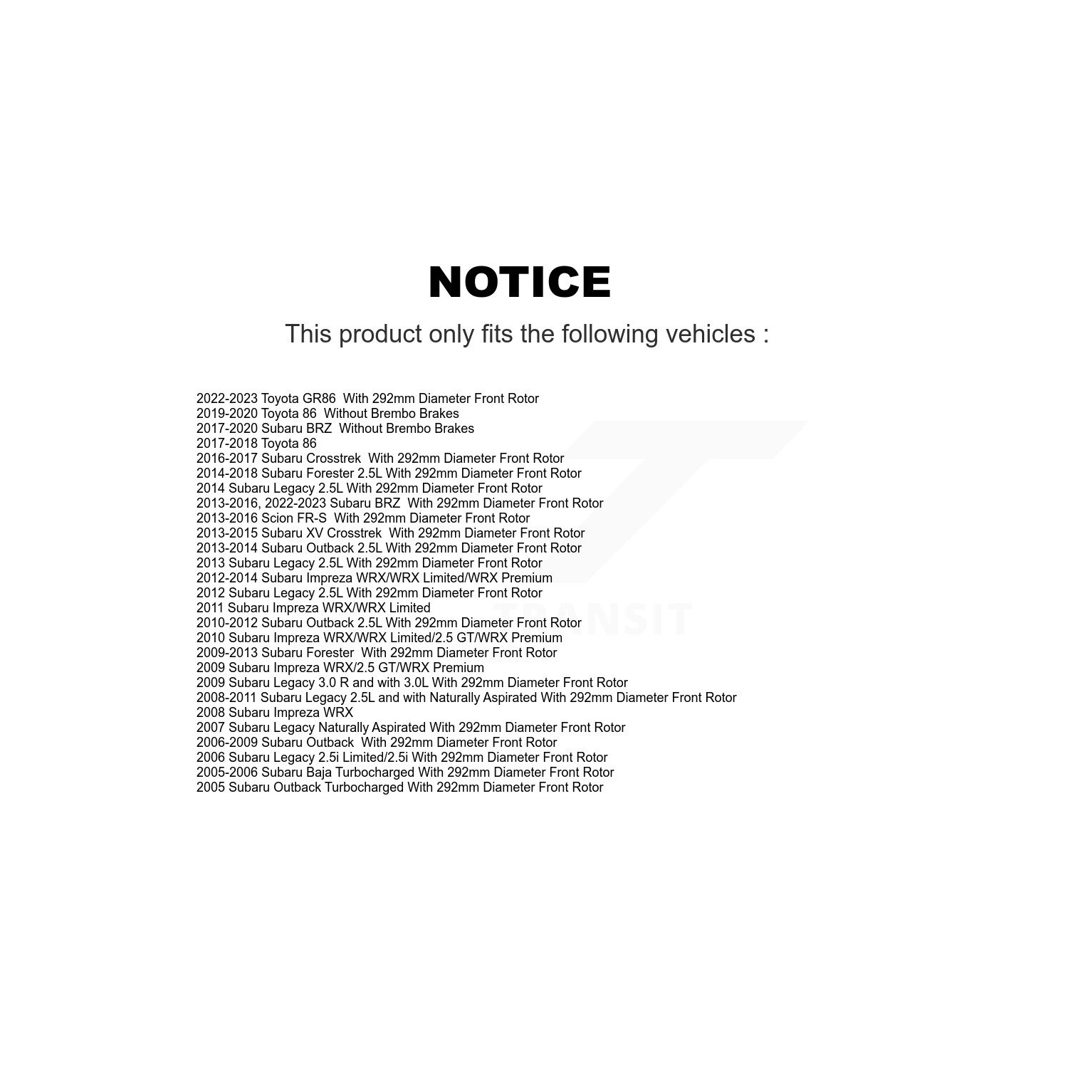 Front Brake Rotors Pair For Subaru Forester Impreza Outback XV Crosstrek Legacy BRZ Scion K8-101751