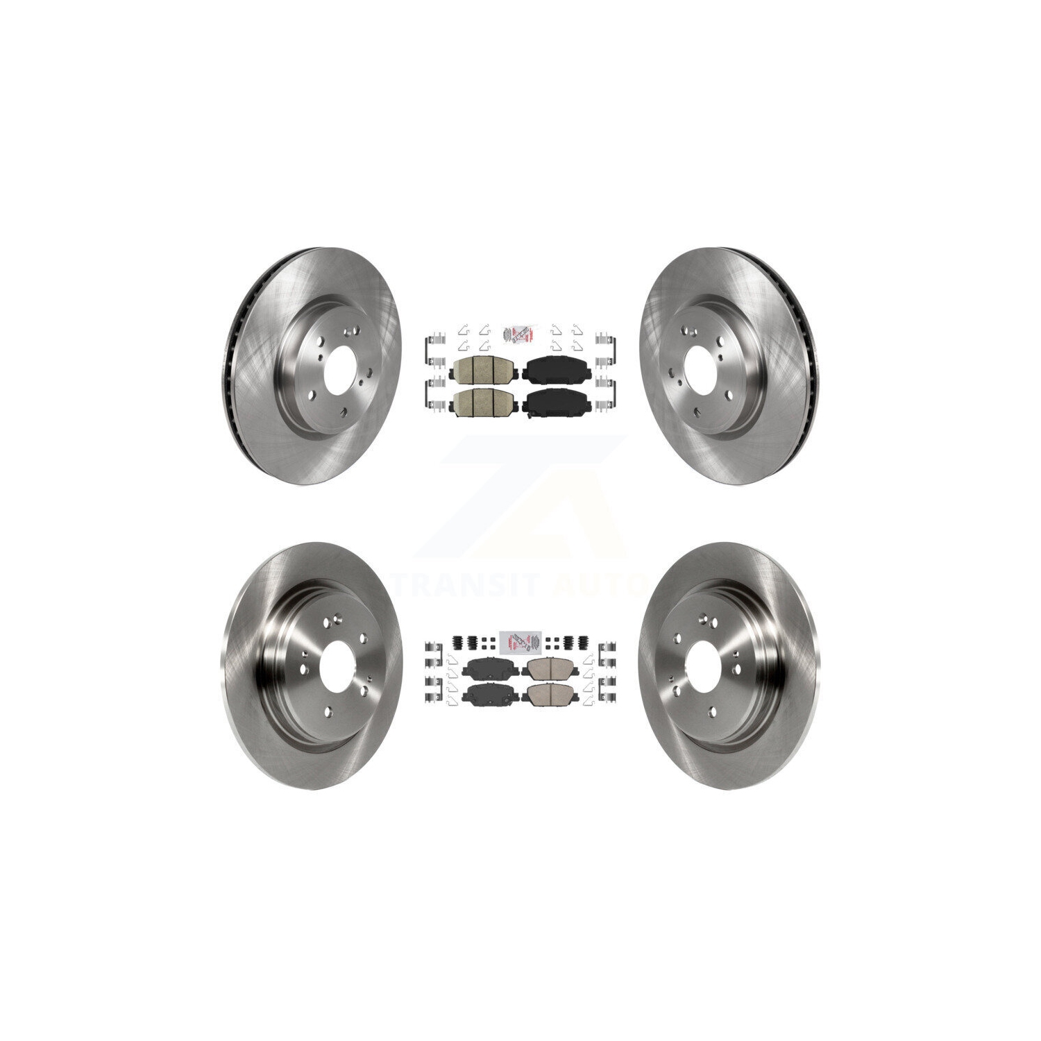 Front Rear Ceramic Pads And Disc Brake Rotors Kit For Honda CR-V K8A-102303