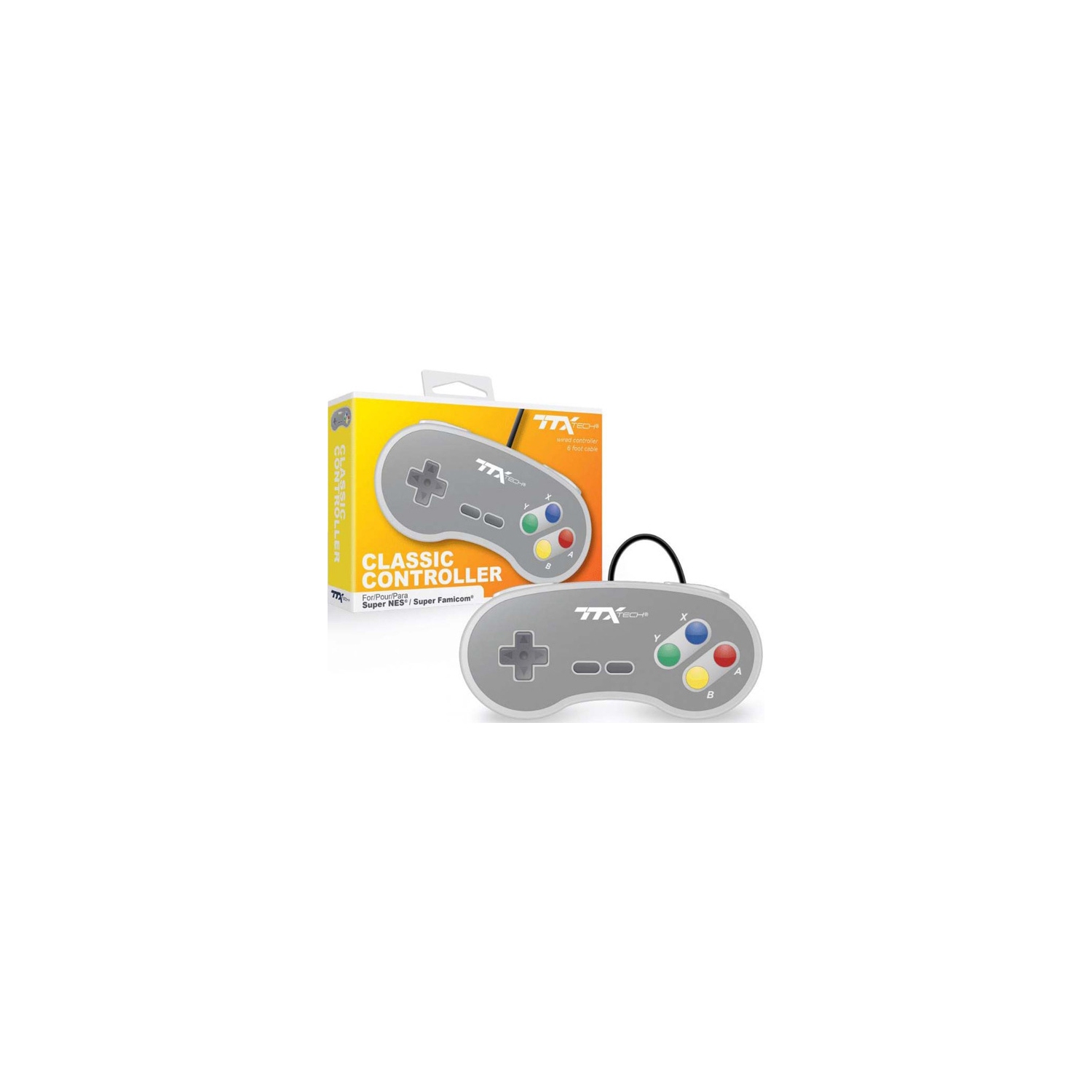 Sfc SNES Wired Grey Classic Controller [TTX Tech]