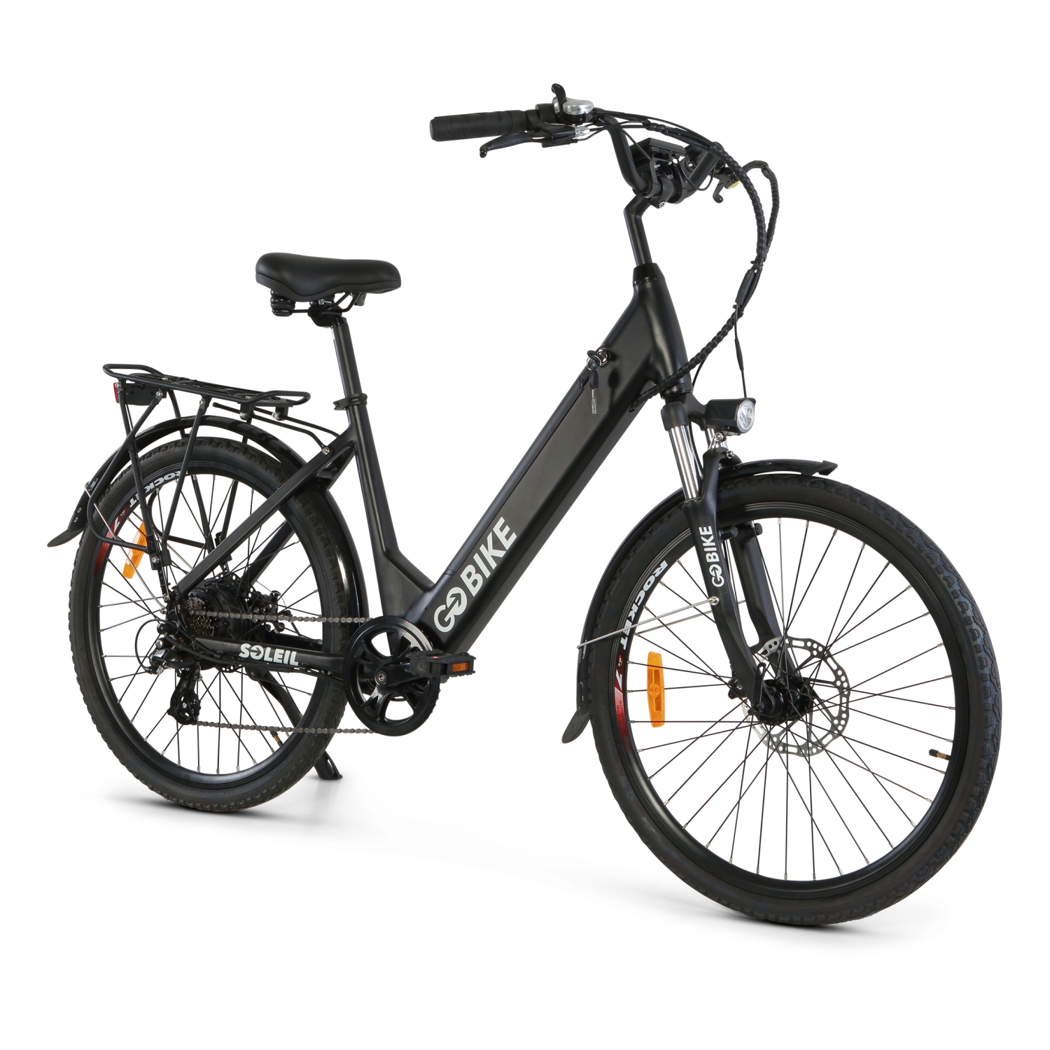 SOLEIL 500W Electric City Bike | Lightweight Ebike | Step-through Frame | Elegant Design - Black