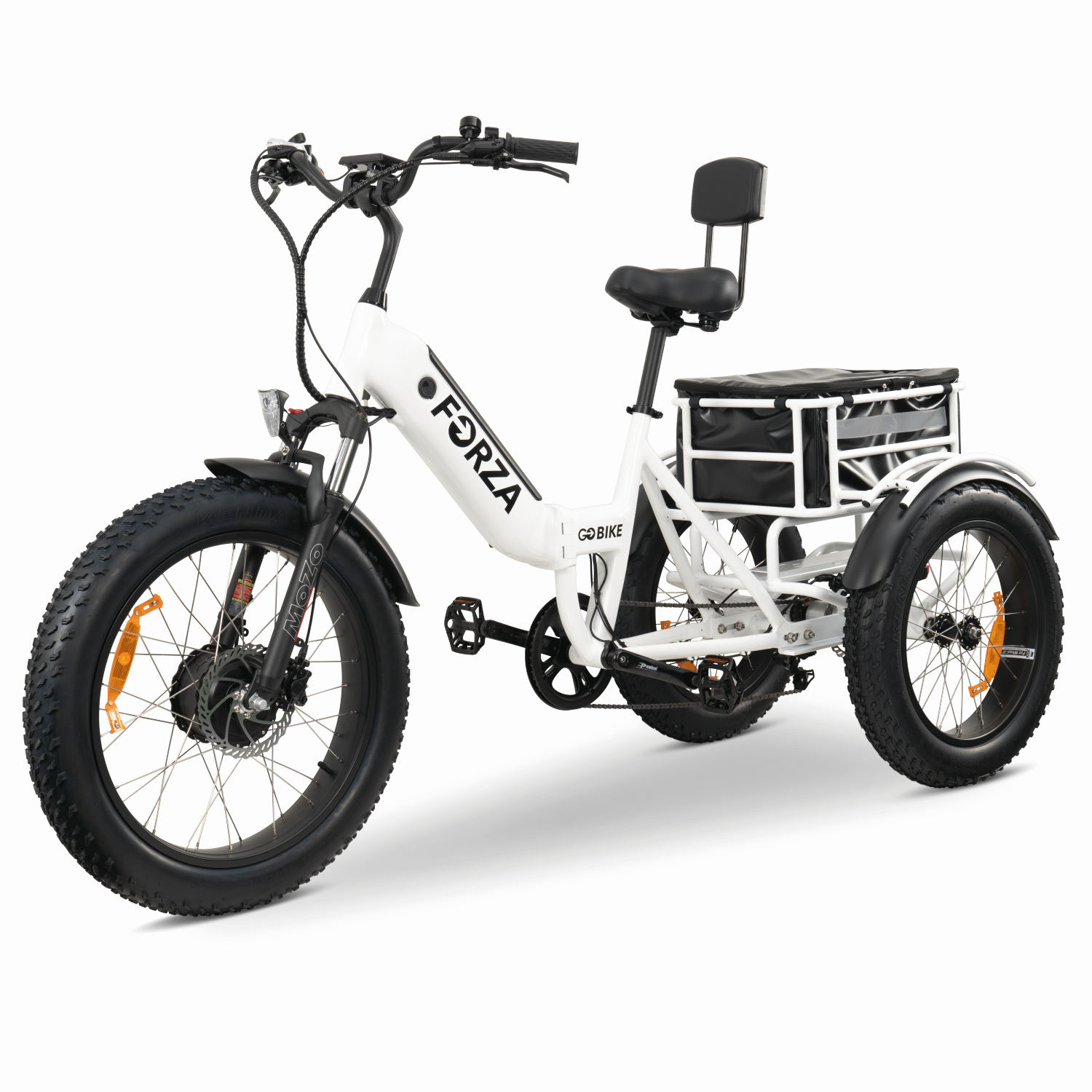 FORZA Dual Battery 750W Foldable Electric Tricycle (Up to 180km Battery Range | 32km/h Top Speed) - White