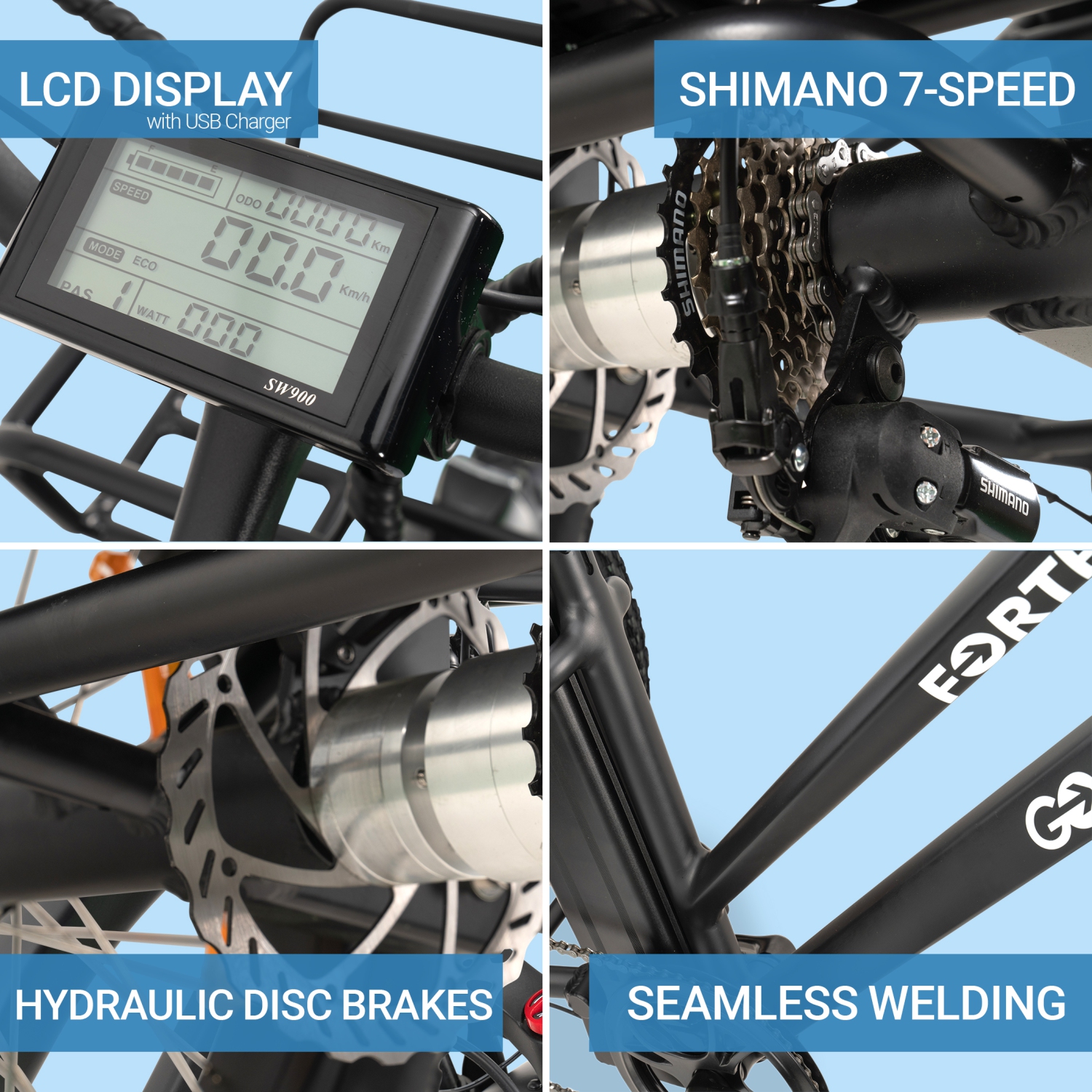 FORTE EBike | 750W Electric Tricycle - Black