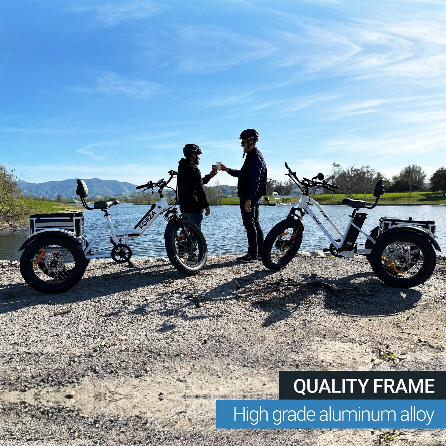 FORZA eBike | tricycle électrique pliable compact 500&nbsp;W - Blanc