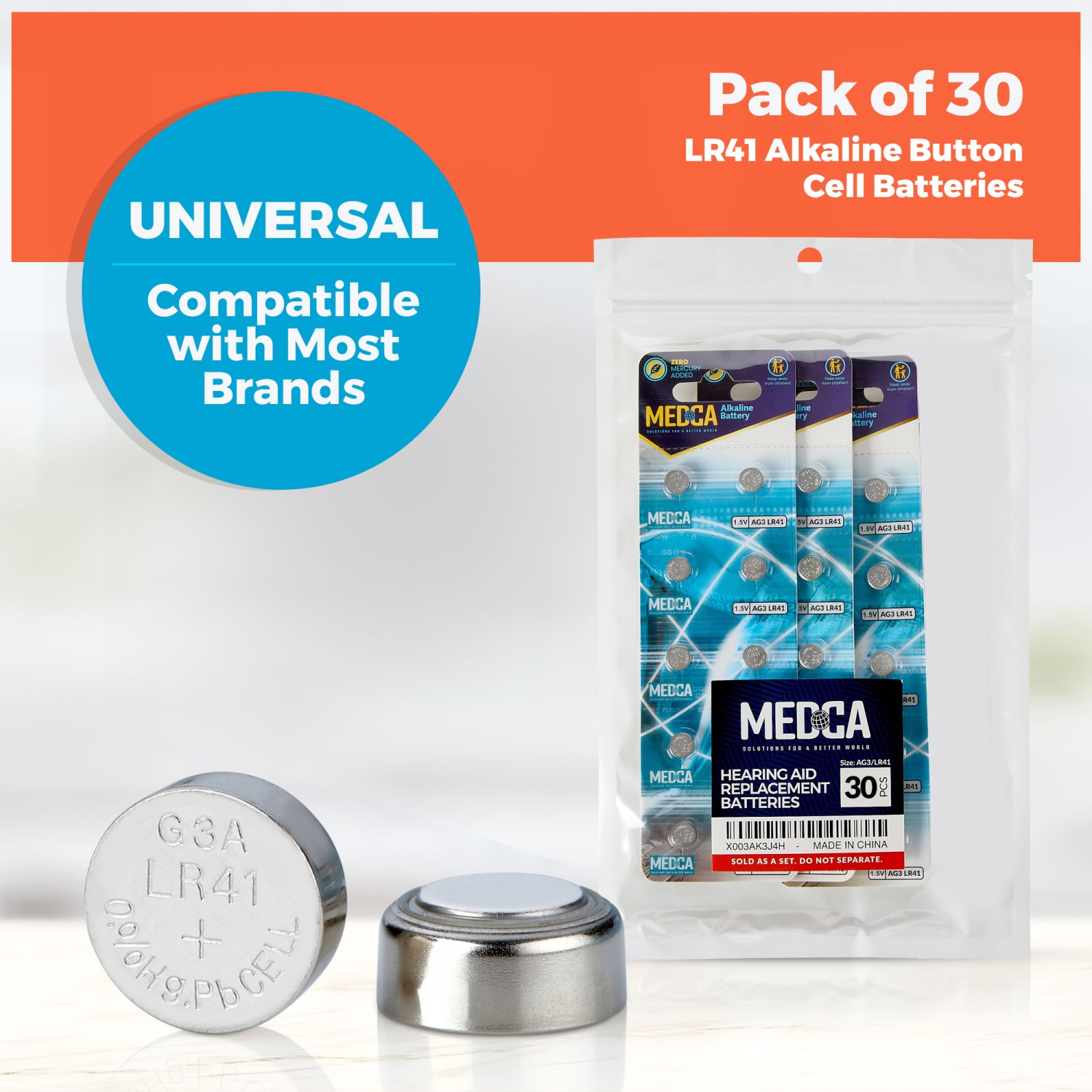 Piles alcalines 1,5&nbsp;V - piles LR41, 192, 92&nbsp;A, LR736 et AG3 - pile bouton pour appareils auditifs, amplificateurs, horloges, jouets,