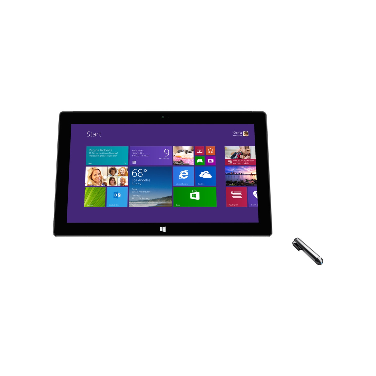 Refurbished (Good) - Microsoft Surface Pro 2 Tablet, Intel Core i5 4th GEN, 4GB RAM, 120GB SSD with AC Charger