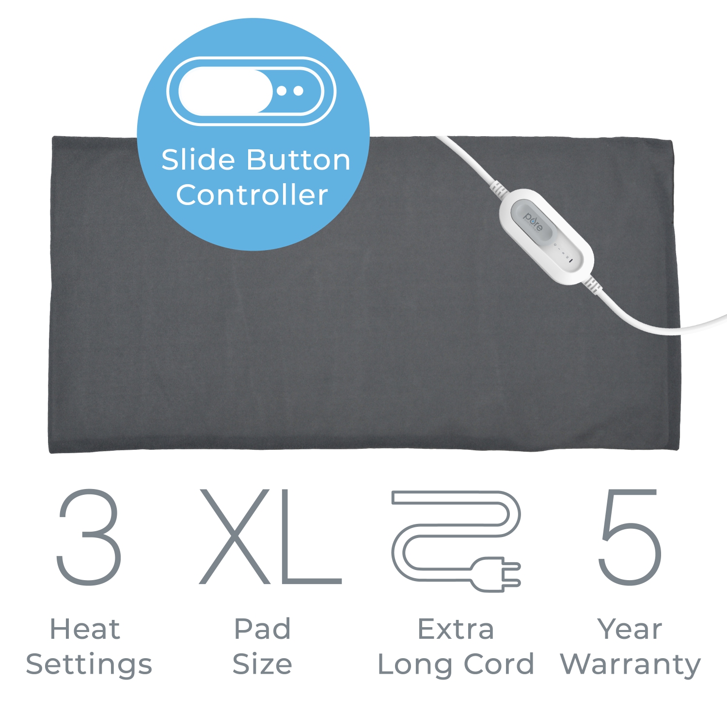 PureRelief Express Vinyl Heating Pad