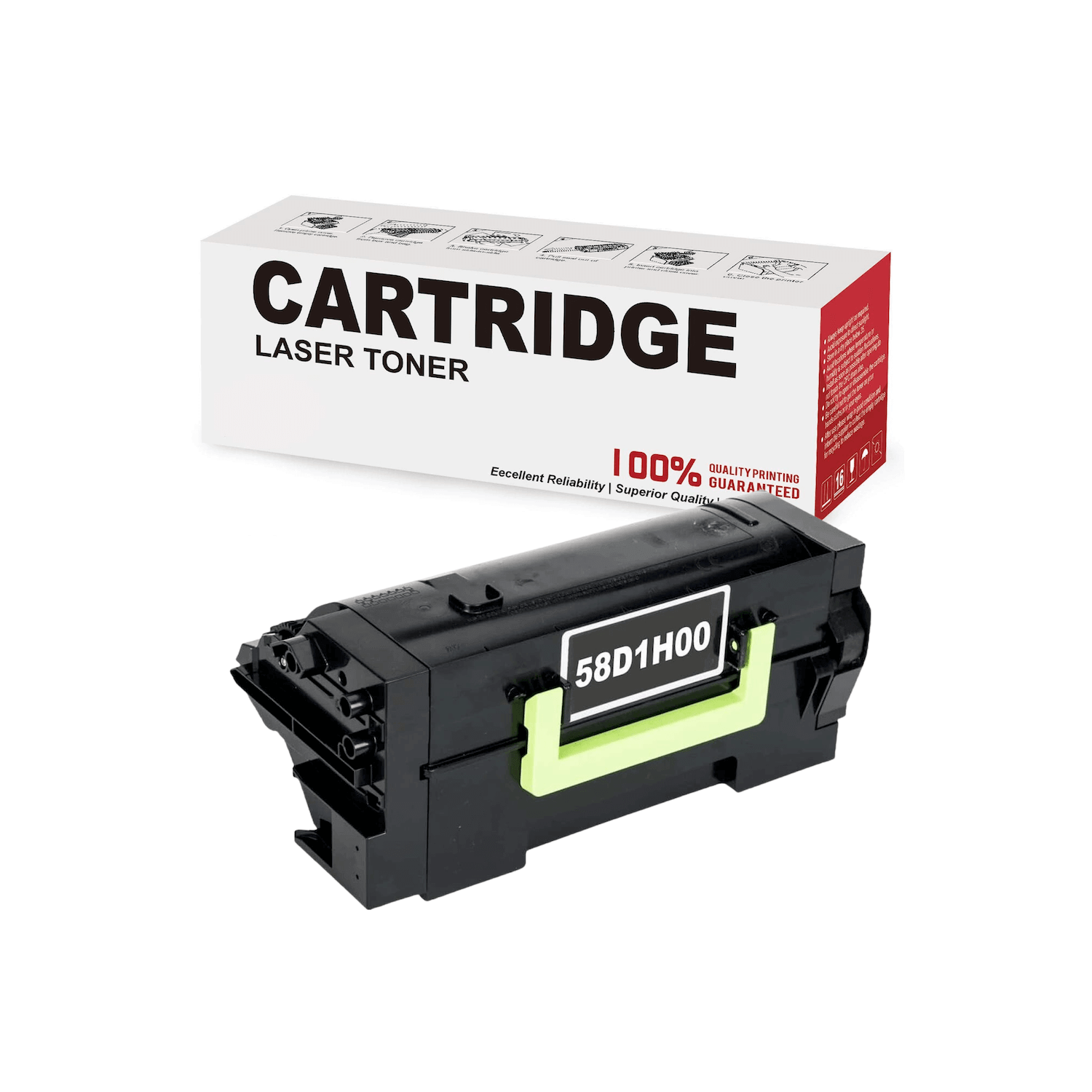Compatible Lexmark 58D1H00 Toner Cartridge For MS725, MS821, MS822, MS823, MS825, MS826, MX721, MX722 - 15K