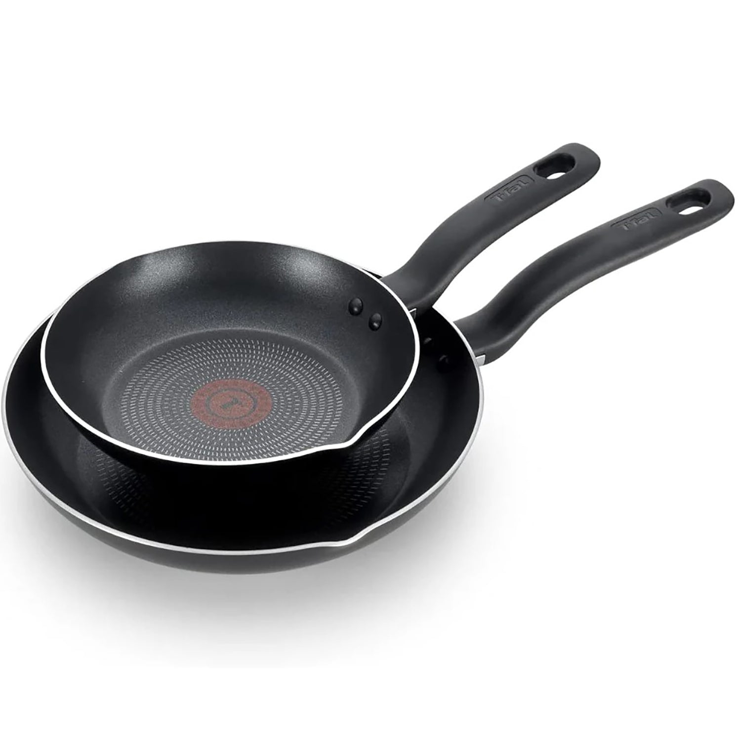 T-Fal - Set of 2 Aluminum Frying Pans, Non-Stick Surface, Thermo-Spot Technology