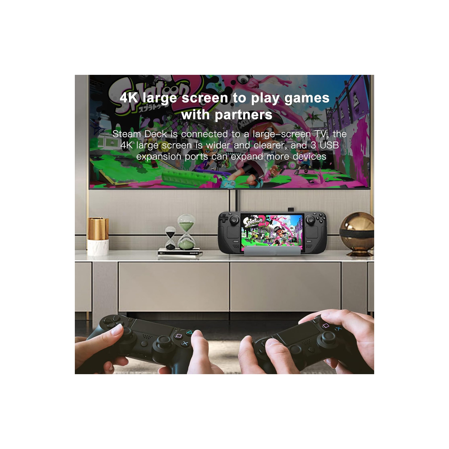 axGear USB-C HUB Docking Station Lan HDMI Compatible with Steam Deck Aluminium Alloy