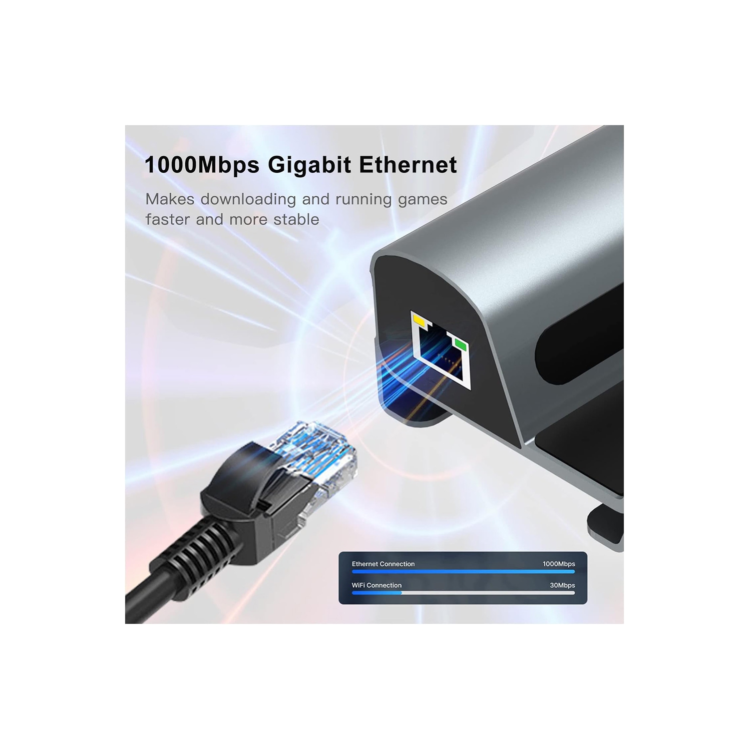 axGear USB-C HUB Docking Station Lan HDMI Compatible with Steam Deck Aluminium Alloy