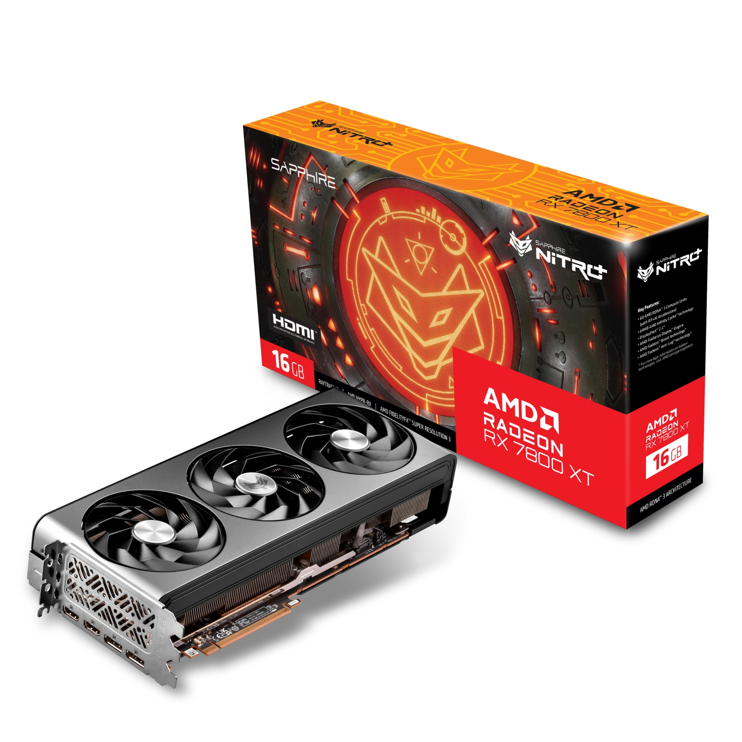 Sapphire NITRO+ AMD Radeon RX 7800 XT 16GB Graphic Card 16 GB