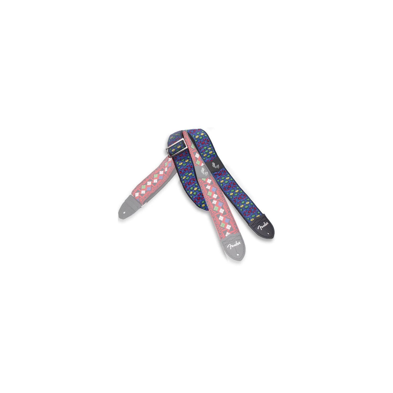 Fender Eric Johnson The Walter Signature Guitar Strap - Blue with Multi-Colored Triangle Pattern