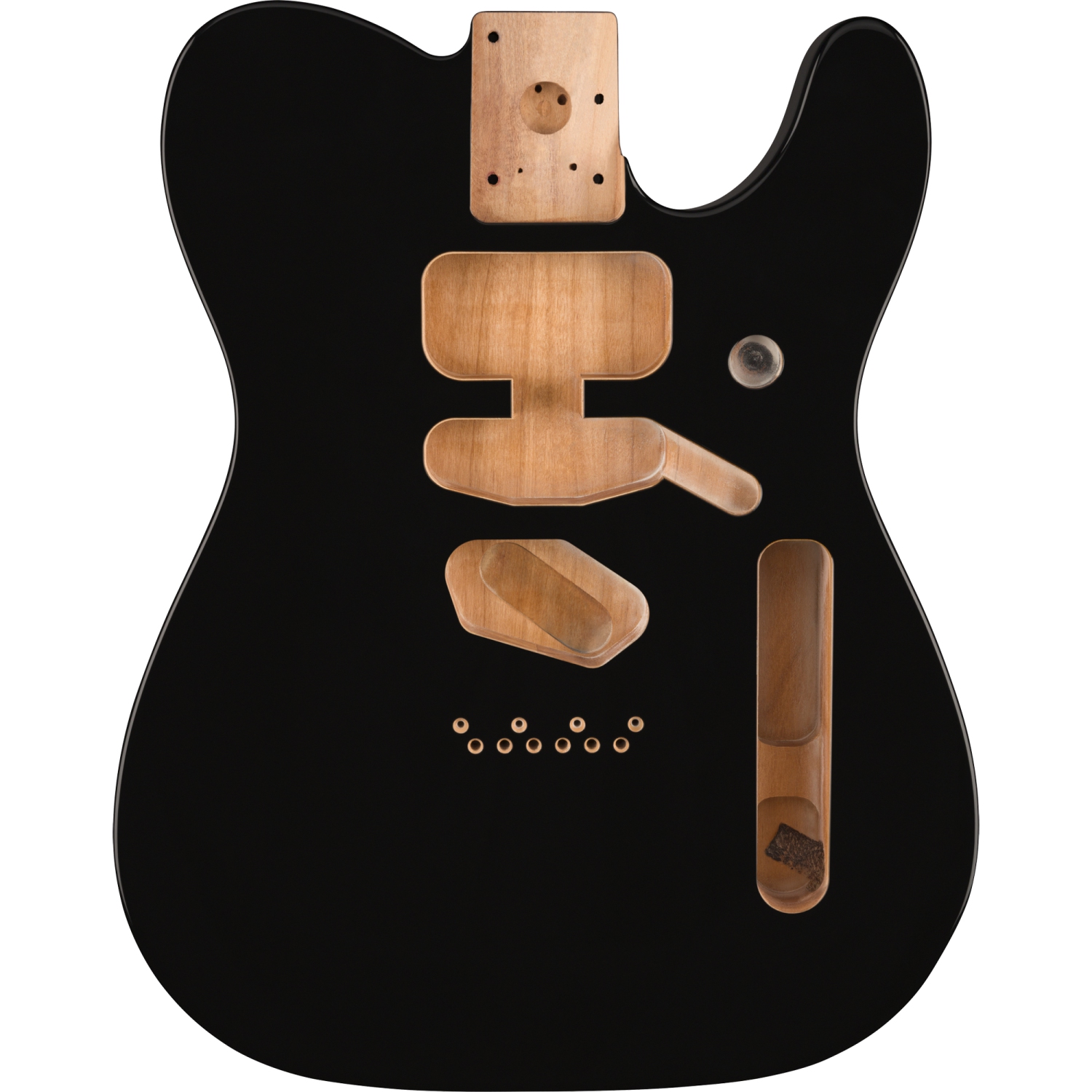Caisse Telecaster SSH Alder de série Deluxe de Fender - Support de pont moderne noir