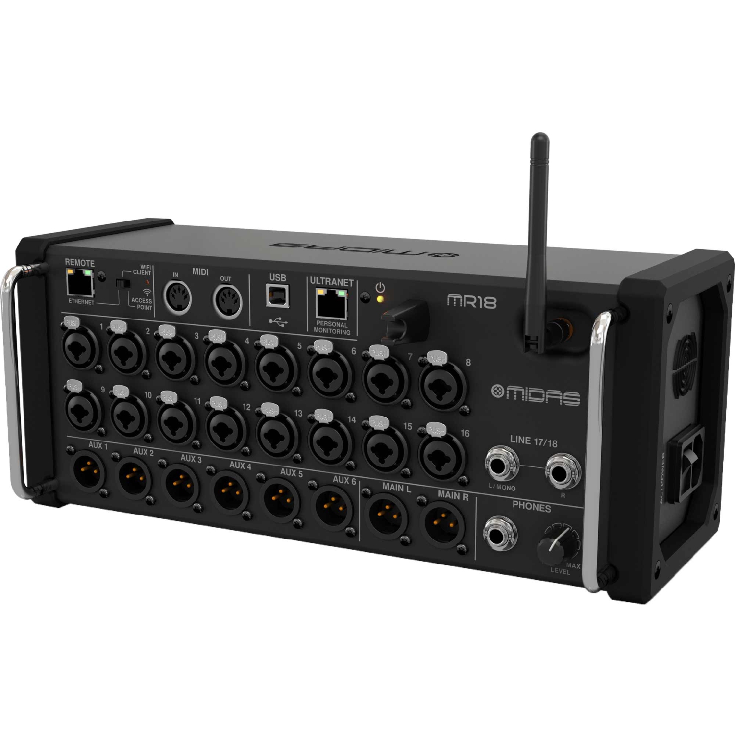 Midas MR18 18-Channel Tablet-Controlled Digital Mixer