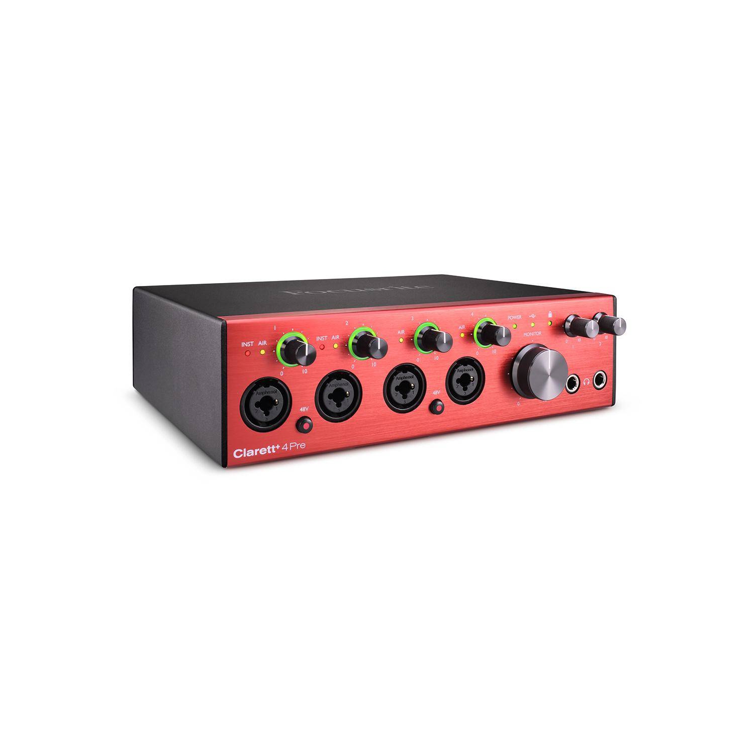 Focusrite Clarett+ 4Pre 18-In/8-Out USB Audio Interface
