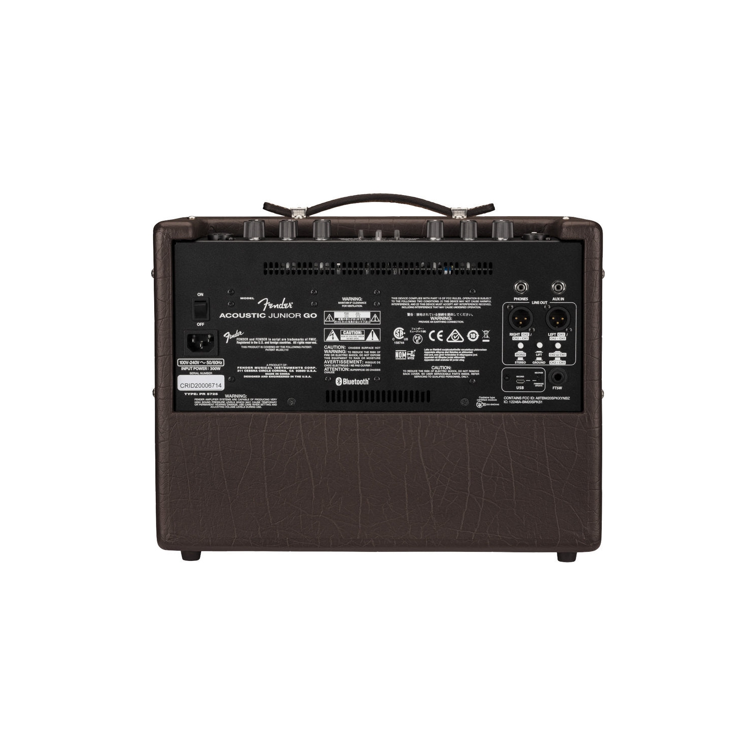 Fender Acoustic Junior Go 120V Combo Amplifier w/ Bluetooth Wireless Audio Streaming