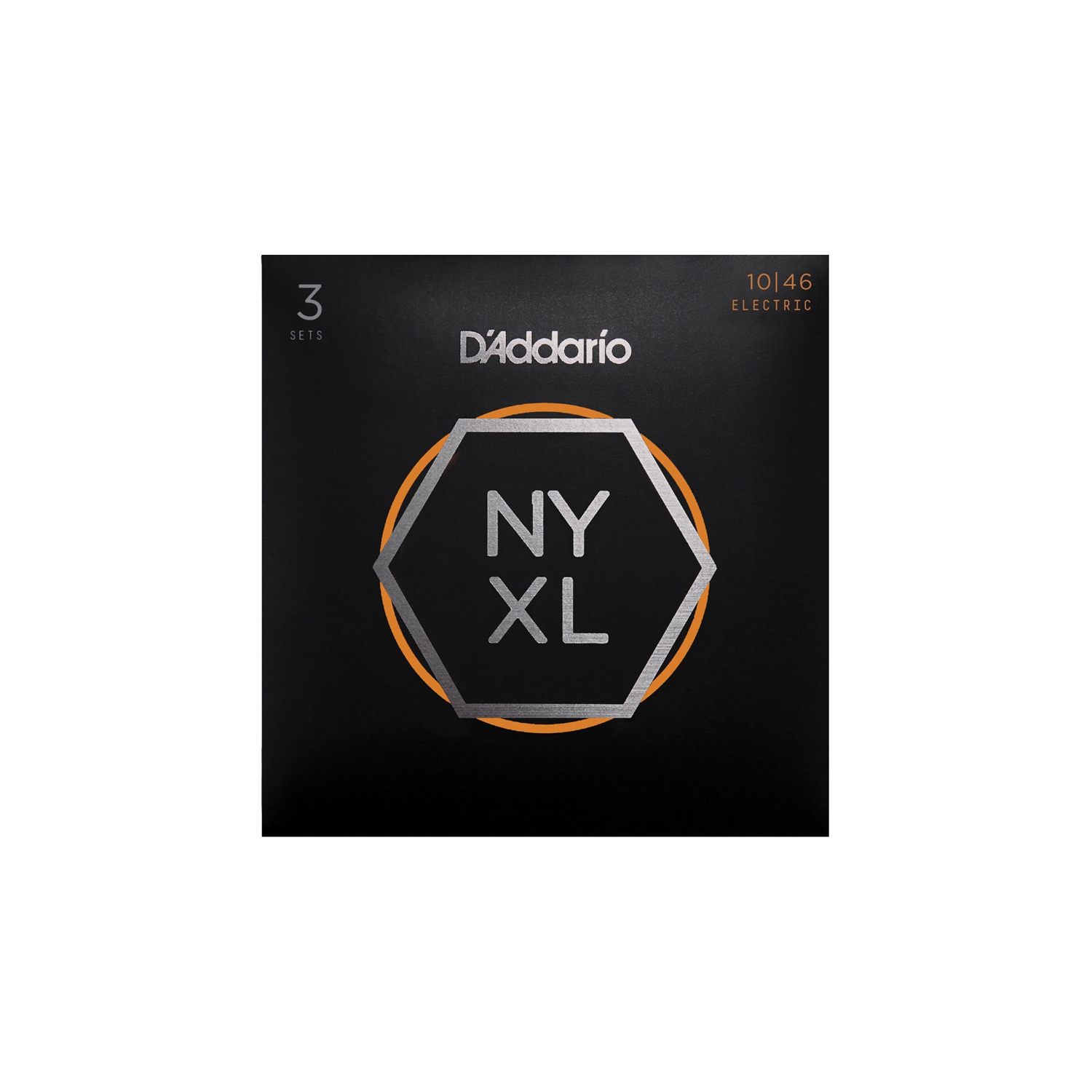 Cordes de guitare électrique NYXL d'Addario - 10-46 ensembles de 3 lumières ordinaires