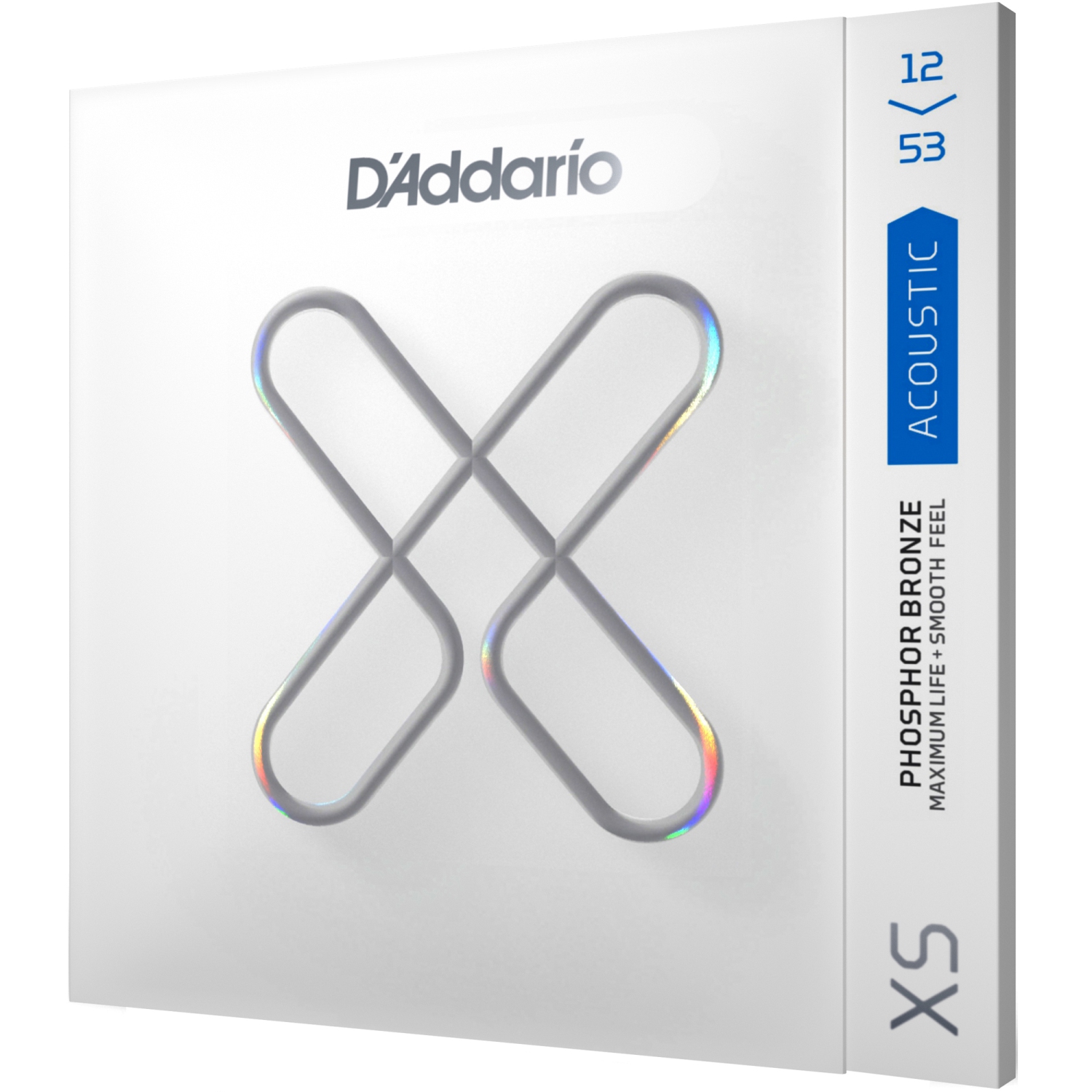 Cordes de guitare acoustique en bronze phosphoreux XS d'Addario - Light 12-53