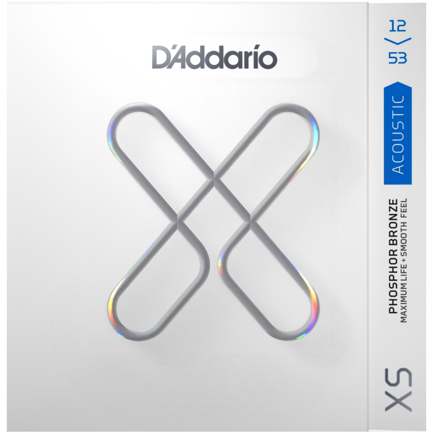 Cordes de guitare acoustique en bronze phosphoreux XS d'Addario - Light 12-53