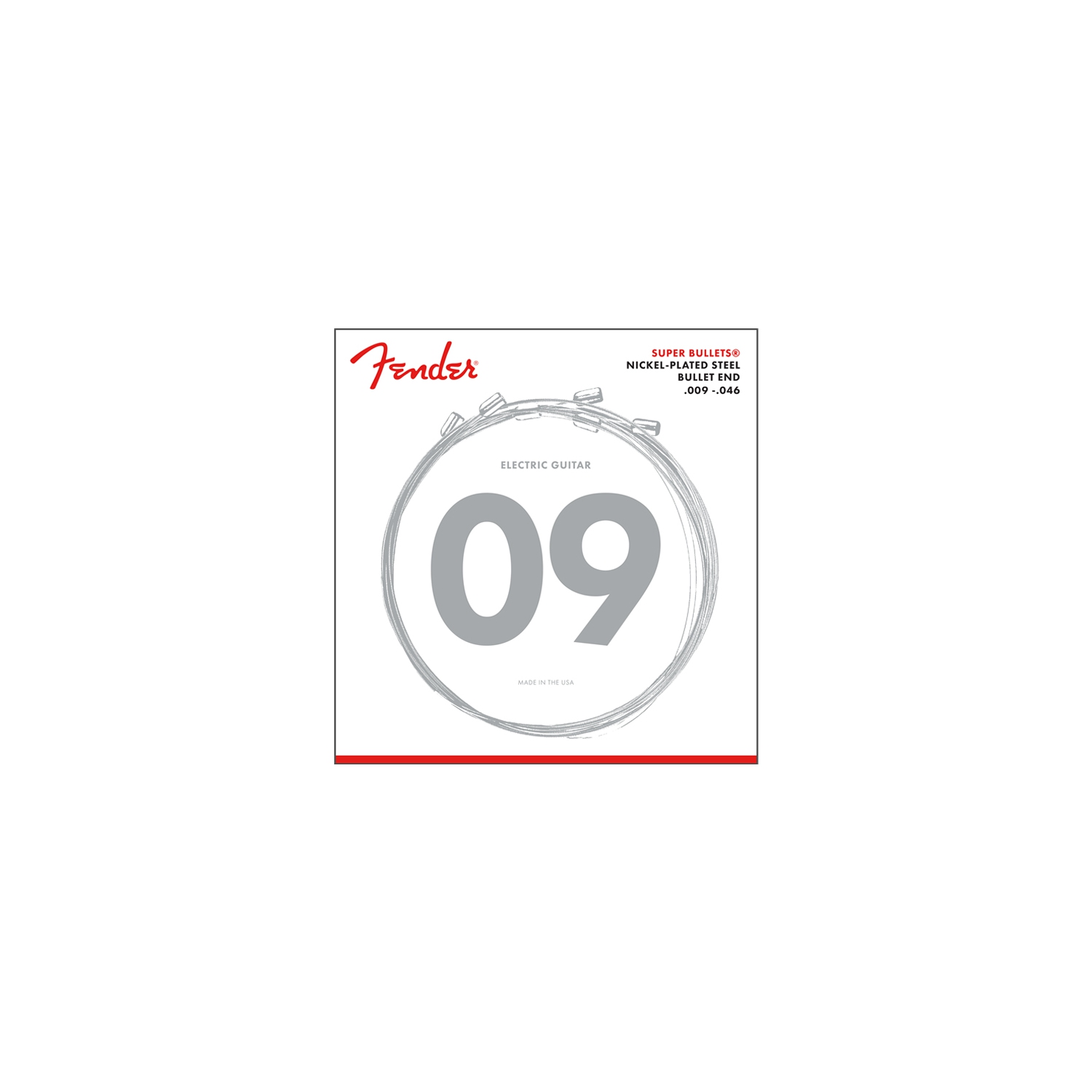 Fender Super Bullet Nickel Plated Guitar Strings - Bullet End 9-46