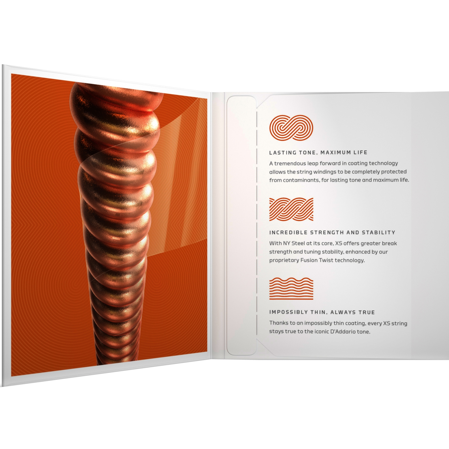 Cordes de mandoline en bronze phosphoreux XS d'Addario - moyen 11-40