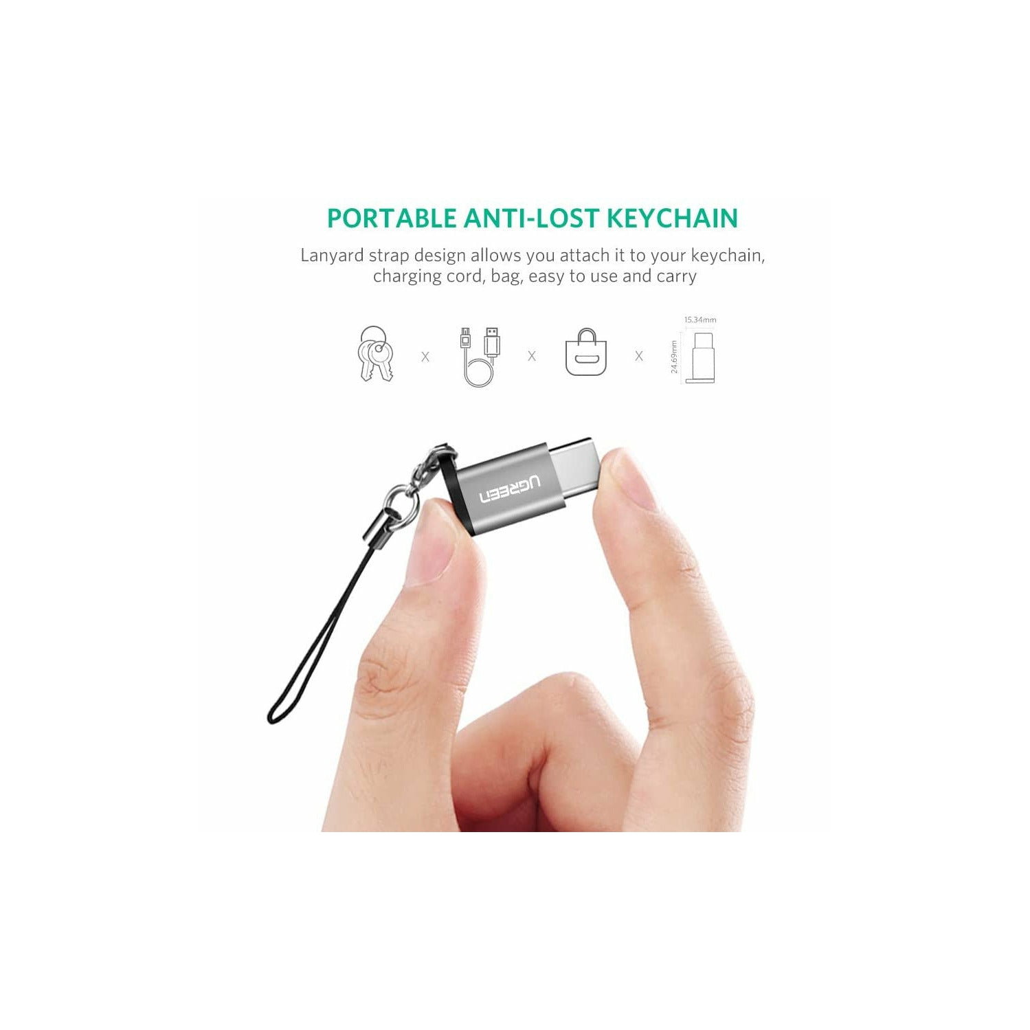 Adaptateur USB C vers micro USB OTG type C mâle et femelle... UGREEN