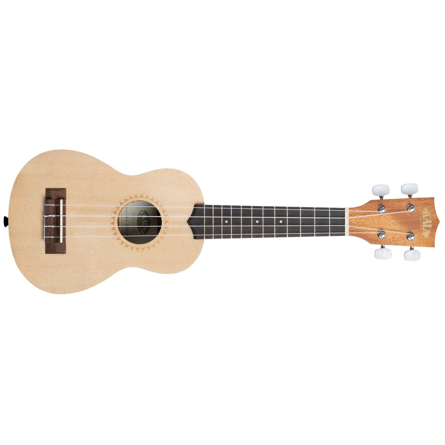 Kala Satin Spruce/Mahogany Soprano Ukulele, Rosewood Fingerboard