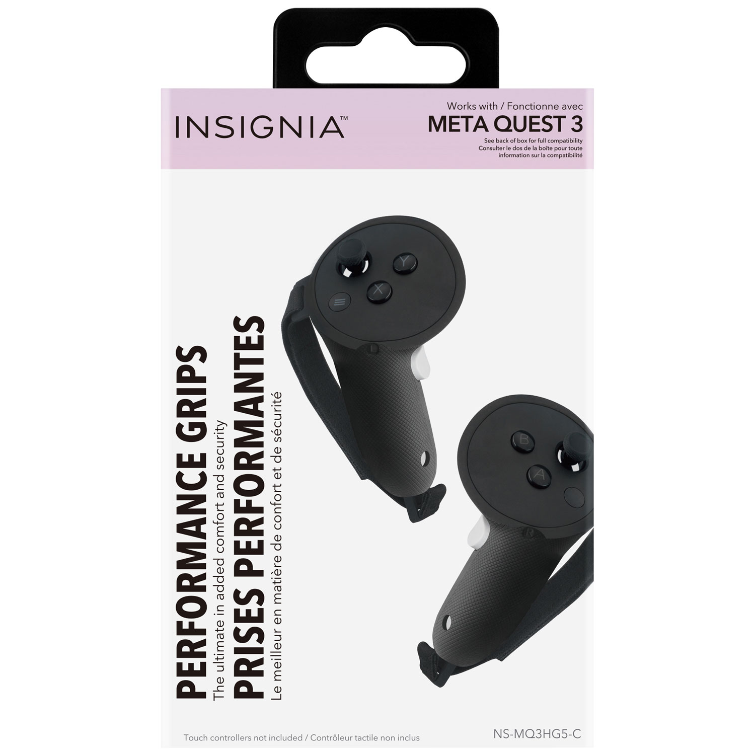 Insignia Hand Grips for Meta Quest 3 - Black