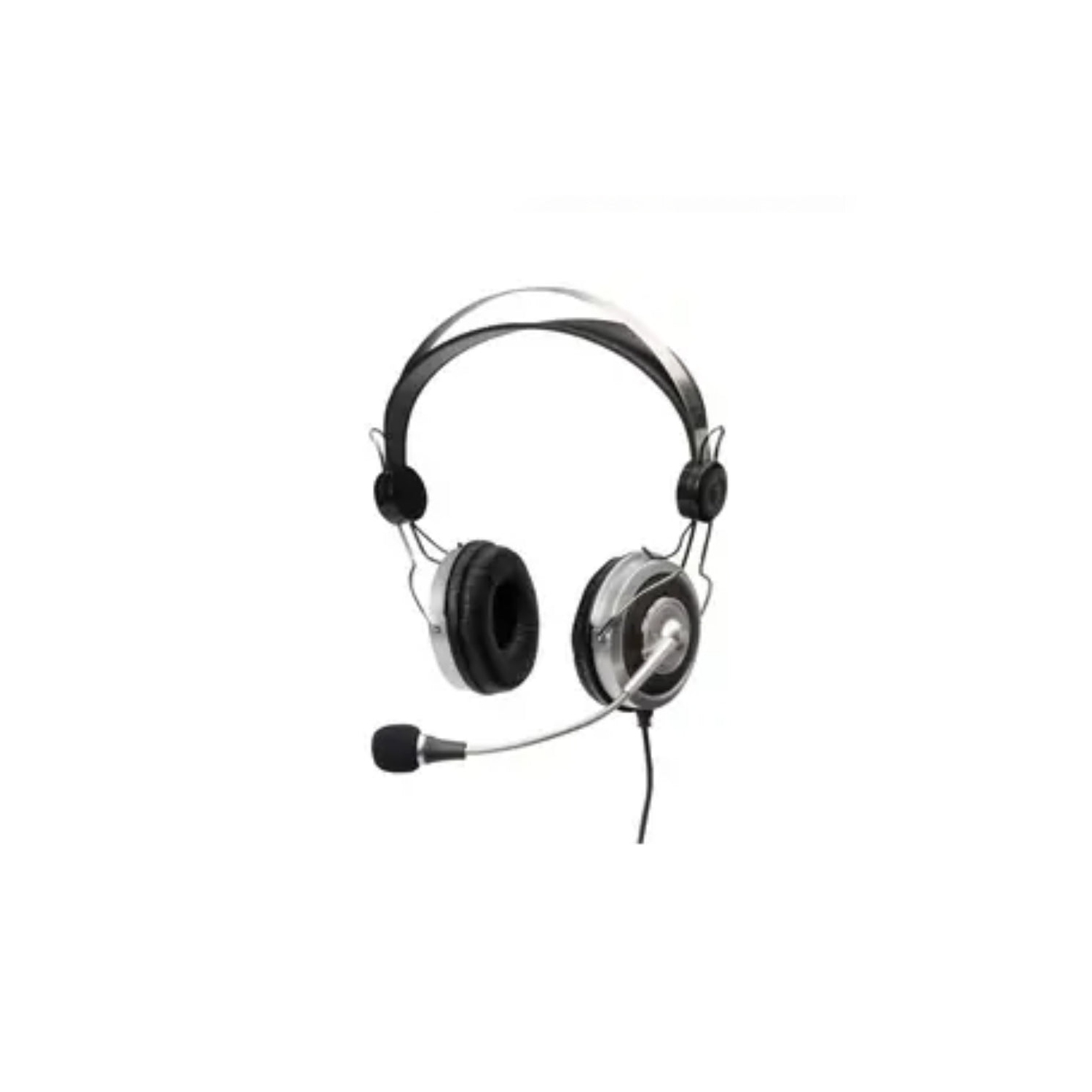 Lightweight stereo headset with an adjustable flexible microphone