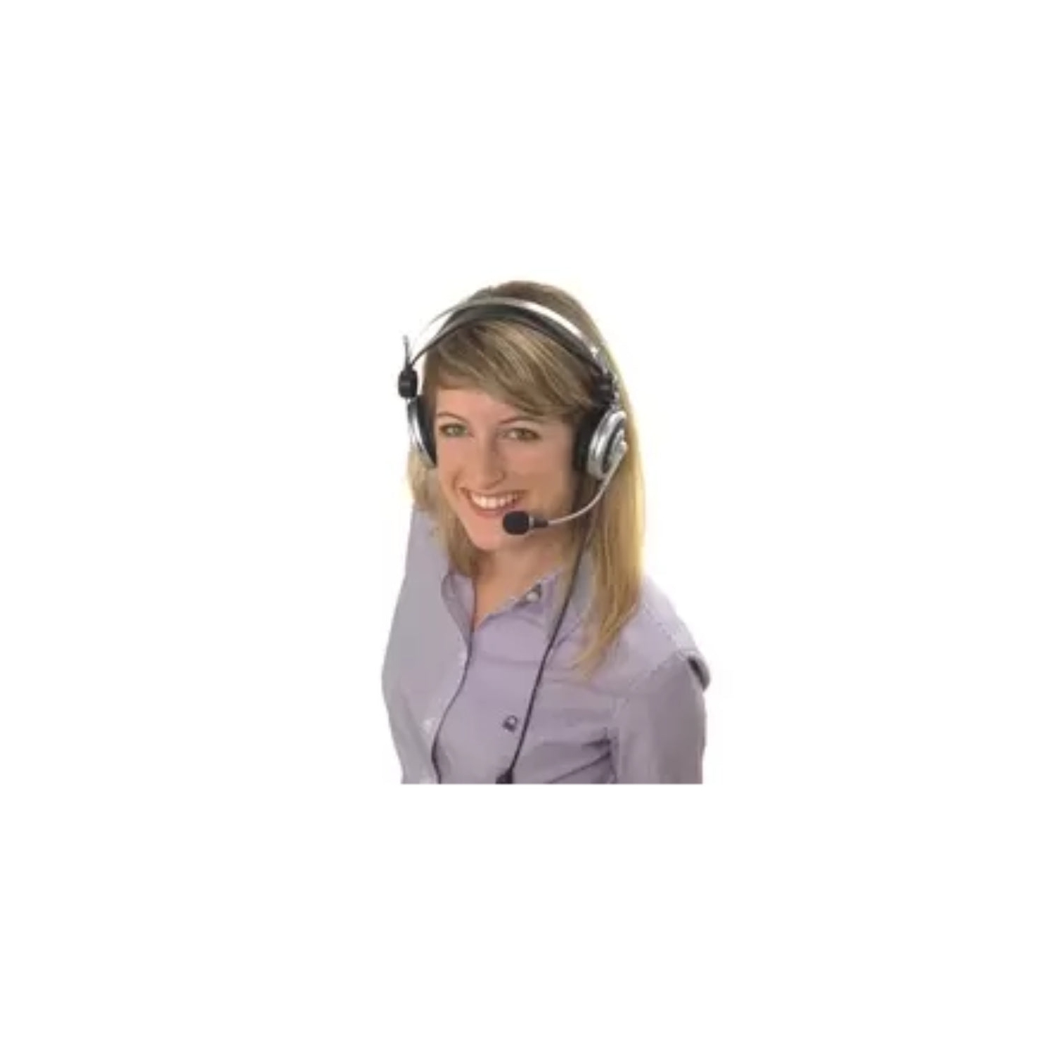 Lightweight stereo headset with an adjustable flexible microphone