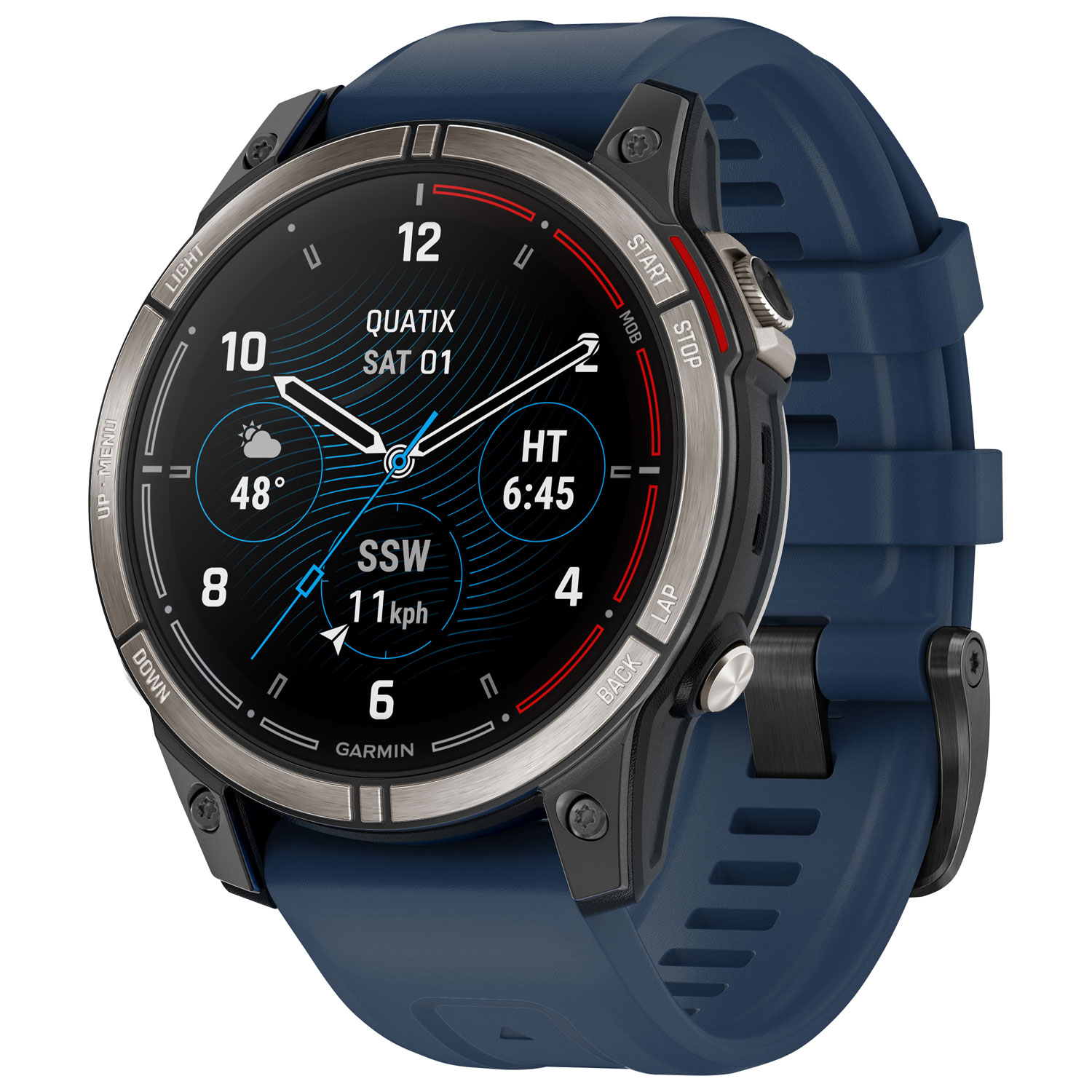 Garmin Quatix 7 Pro 47mm Smartwatch with Heart Rate Monitor - Navy