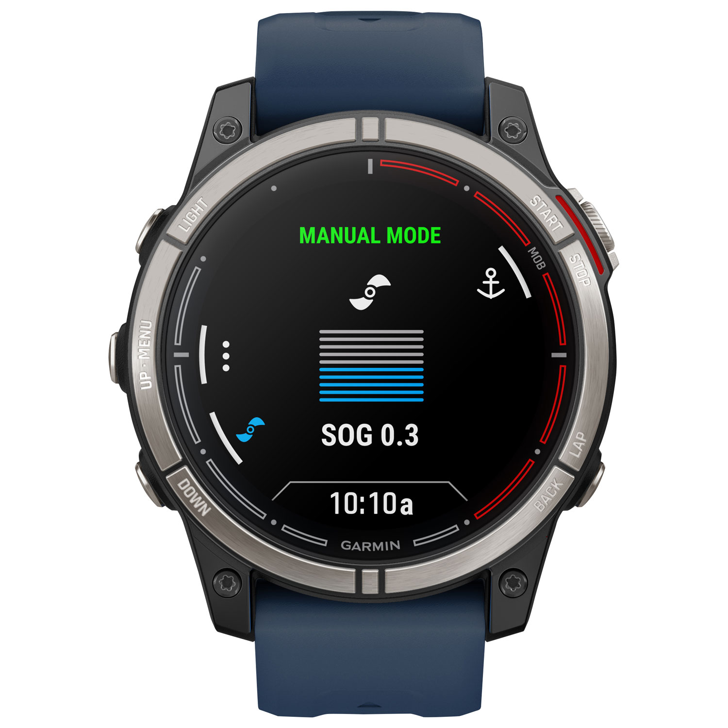 Montre intelligente nautique Bluetooth de 47 mm Quatix 7 Pro de Garmin - Bleu marine
