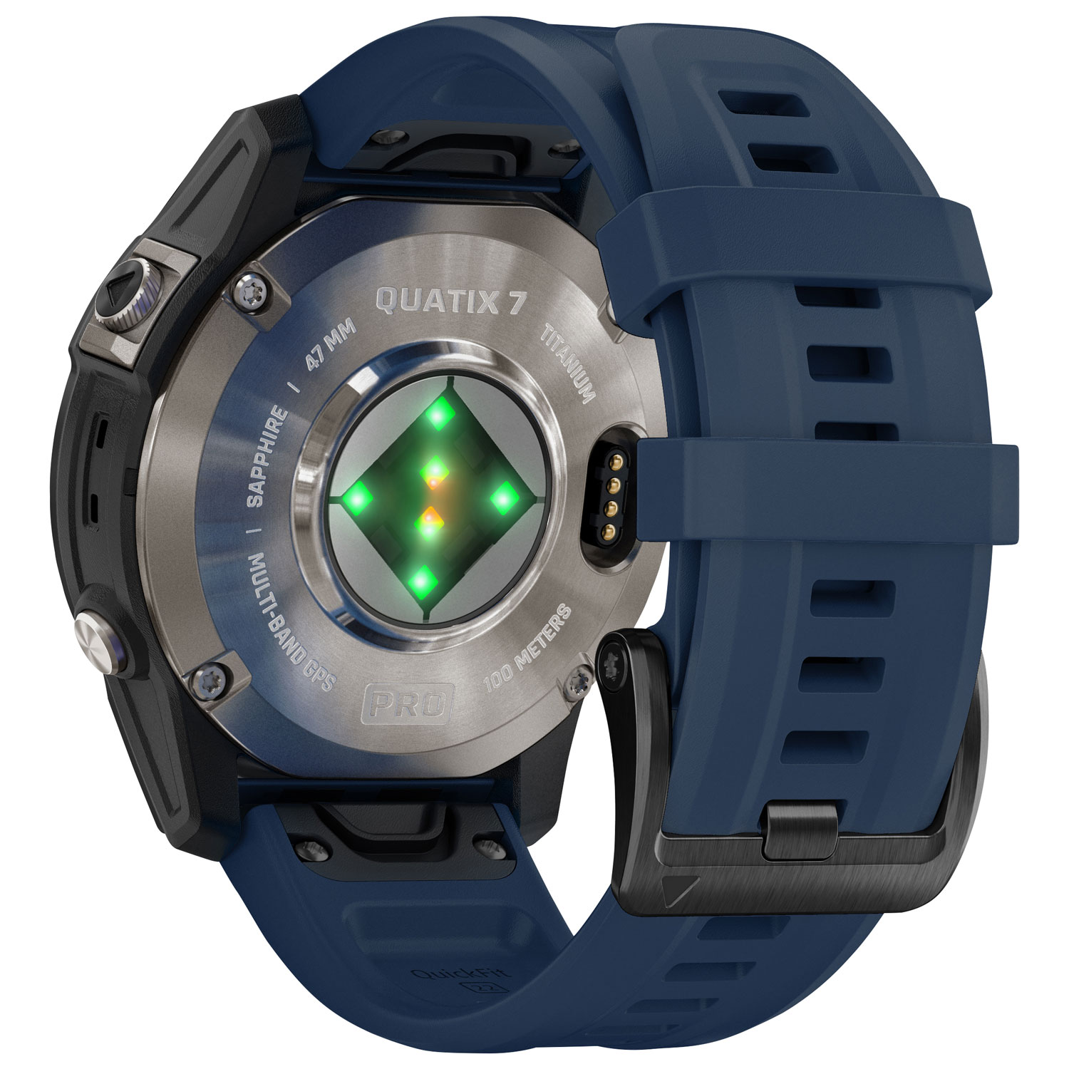 Montre intelligente nautique Bluetooth de 47 mm Quatix 7 Pro de Garmin - Bleu marine