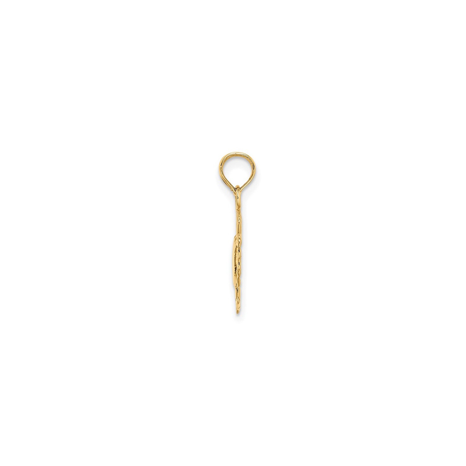 14K Yellow Gold Polished Crab Charm Pendant