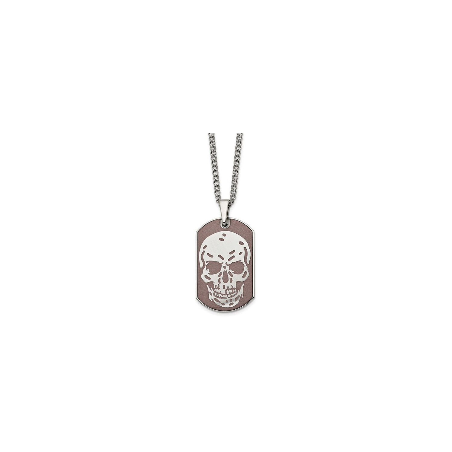 Collier Pour Homme Avec Pendentif Crâne En Alliage Argenté - Neuf Avec étiquettes