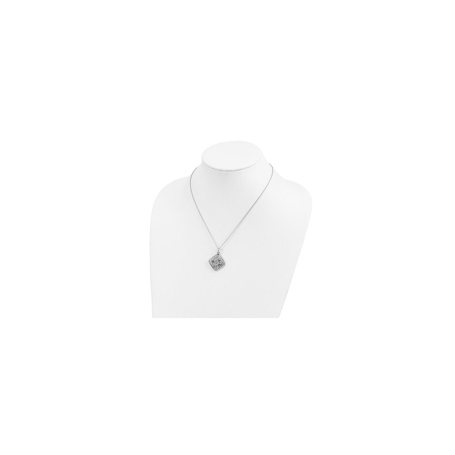 I Appreciate You Mom Pendant Necklace in Antiqued Sterling Silver with Chain