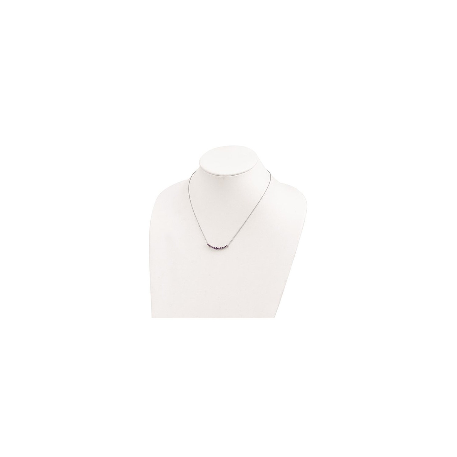 4/5 Carat Amethyst Necklace in Sterling Silver (18 inches)