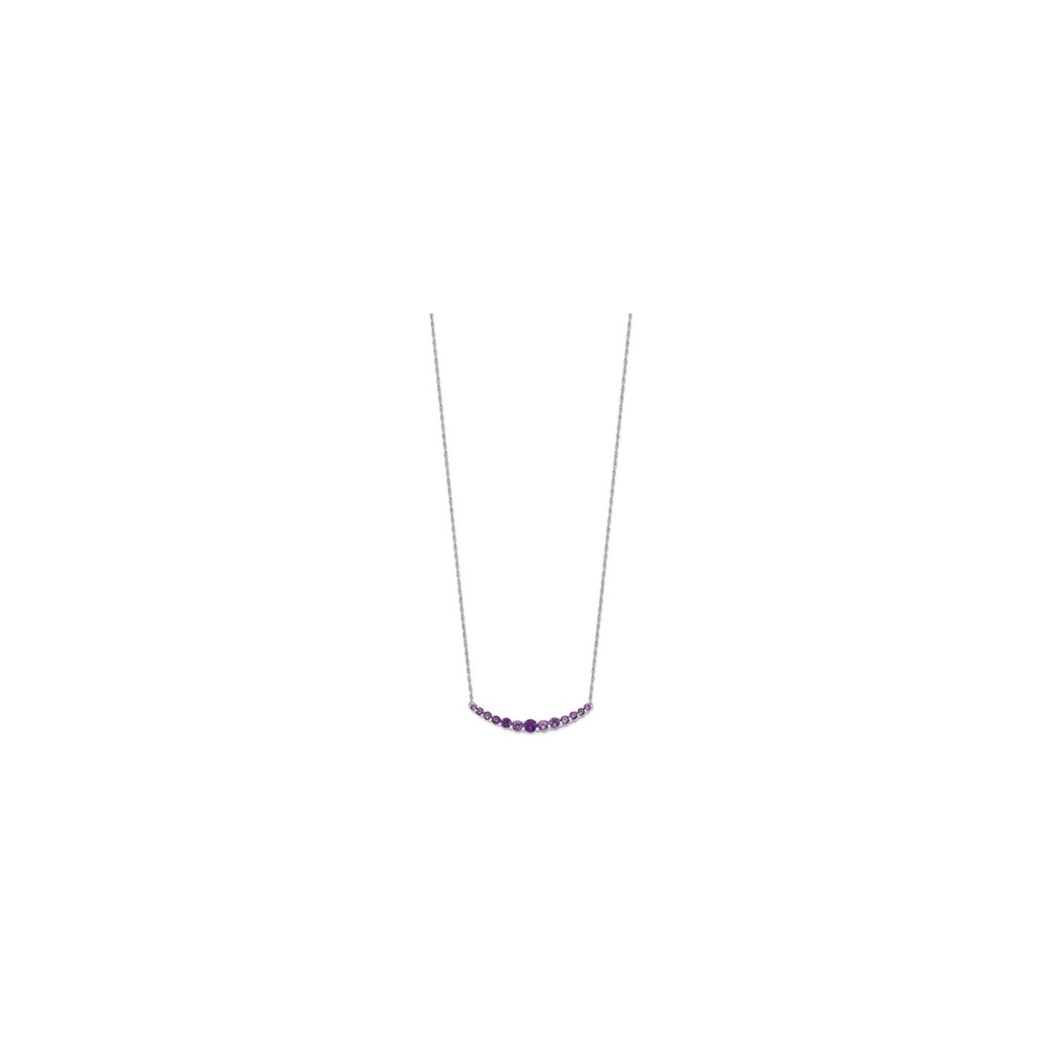 4/5 Carat Amethyst Necklace in Sterling Silver (18 inches)