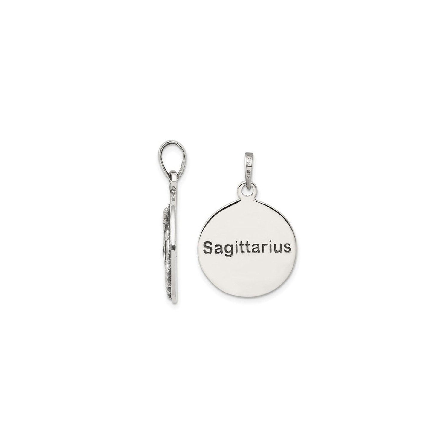 Sterling Silver SAGITARIUS Charm Zodiac Astrology Pendant Necklace with Chain